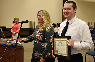  SSAE graduate Austin Beatty is honored during Fantastic 49 festivities June 10.